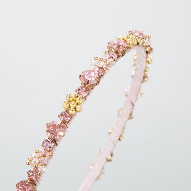 Baroque Crystal Rhinestone Decor Headband Glitter Head Hoop For Women