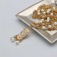 Vintage Faux Pearl Head Chain Bridal Hair Accessory