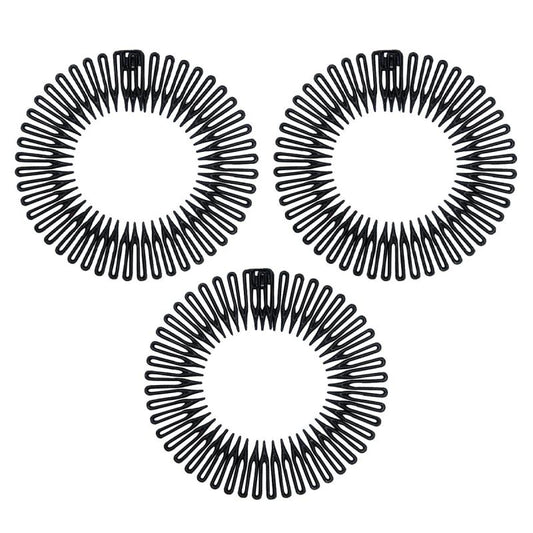3pcs Flexible Teeth Hair Band Stretchy Head Hoop for Women Girls Men