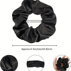 6pcs Large Satin Scrunchie Hair Tie Solid Silk Hair Rope Female Hair Accessories