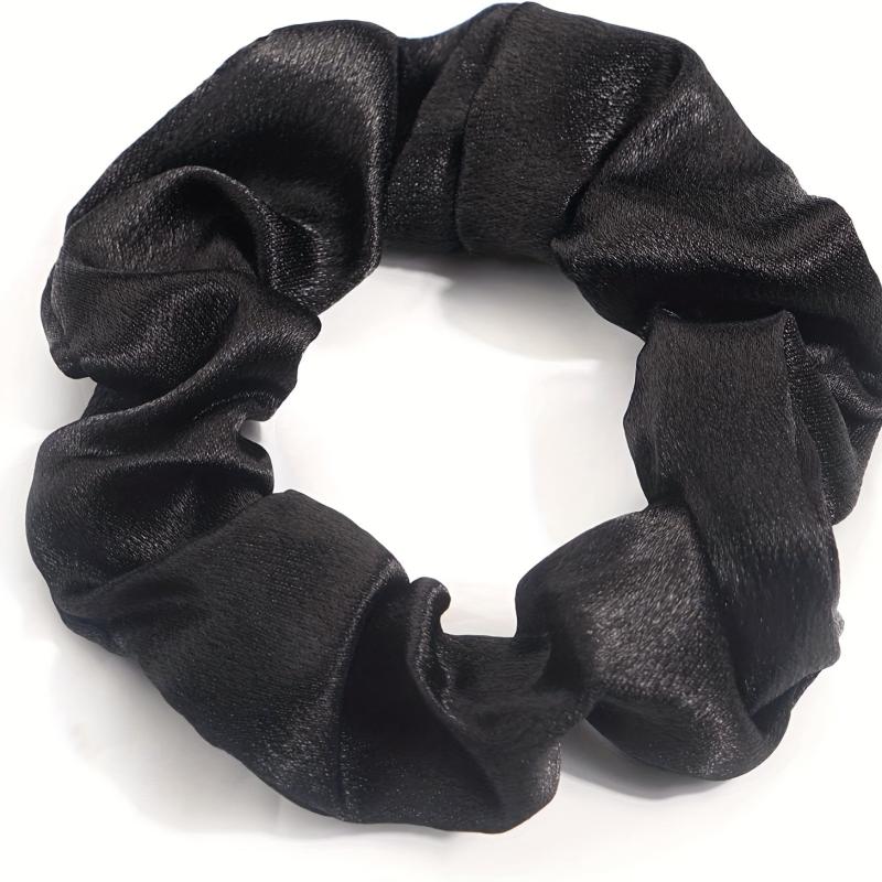 6pcs Large Satin Scrunchie Hair Tie Solid Silk Hair Rope Female Hair Accessories