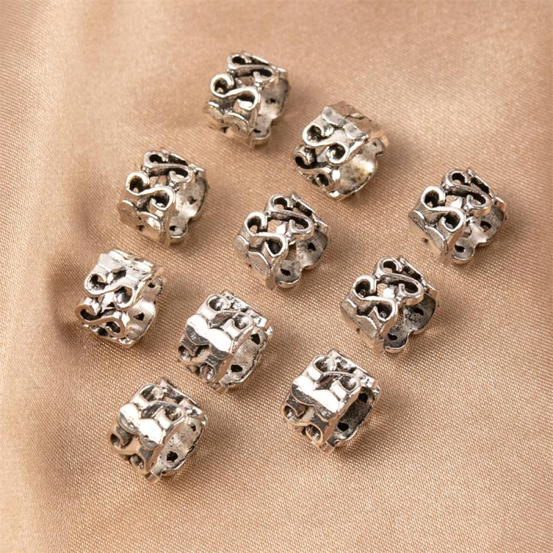10 Vintage Gold Hair Rings for Braids Hair Cuff Accessories