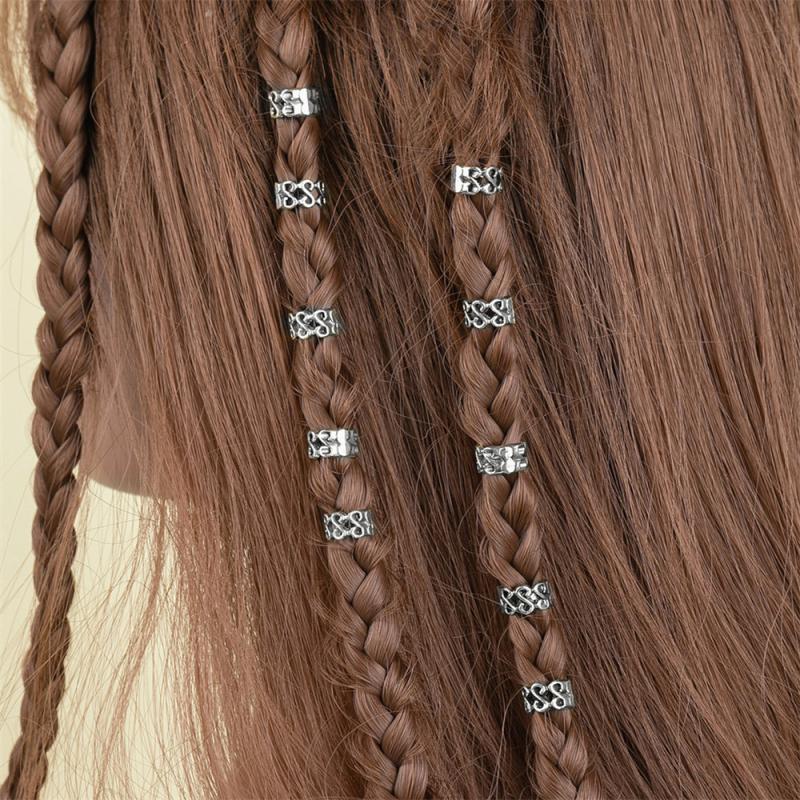 10 Vintage Gold Hair Rings for Braids Hair Cuff Accessories