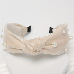 Faux Pearl Hair Hoop Wide Brim Hairband