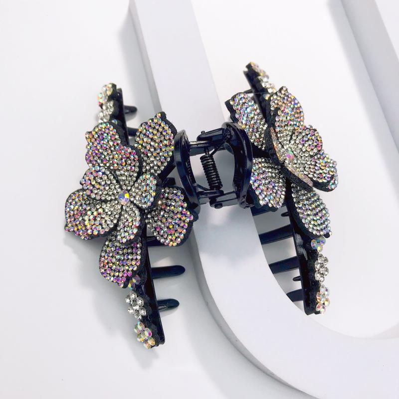 Vintage Rhinestone Hair Claw Large Shark Claw Hair Accessories