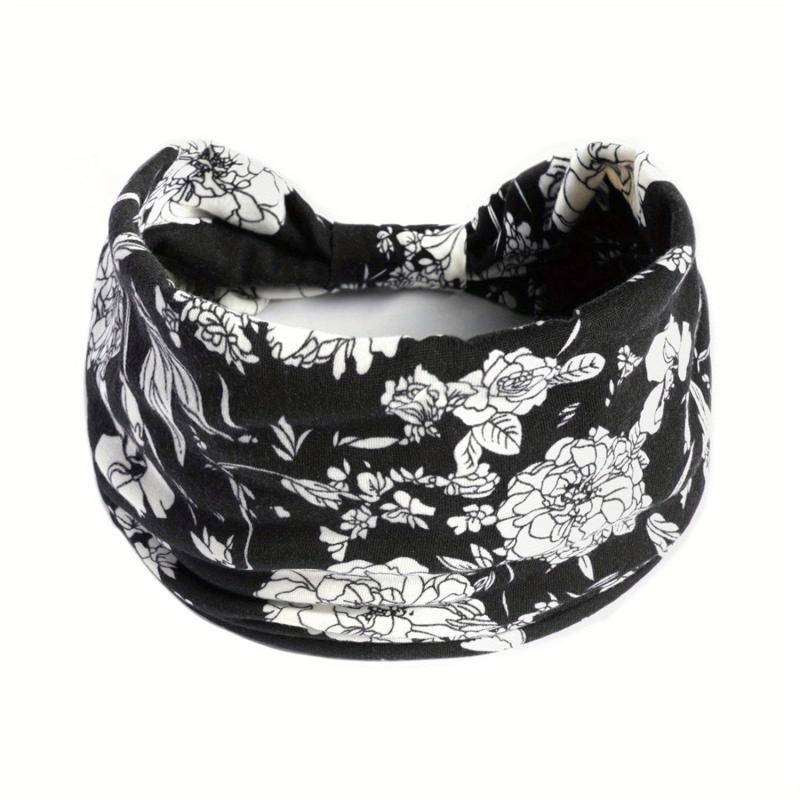 Boho Vintage Headband Floral Turban Bandana for Women