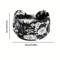 Boho Vintage Headband Floral Turban Bandana for Women