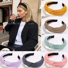 Colourful Bowknot Headband Wide Hair Hoop for Women Girls