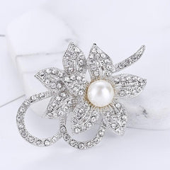 Faux Pearl Flower Brooches Pins Gorgeous Clothing Decor