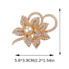 Faux Pearl Flower Brooches Pins Gorgeous Clothing Decor