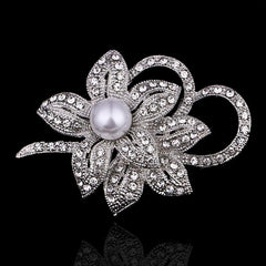 Faux Pearl Flower Brooches Pins Gorgeous Clothing Decor
