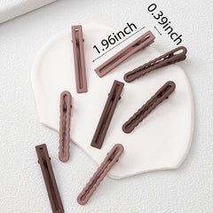 8PCS Colorful Rubber Alloy Duckbill Hair Clips Girls Hair Accessories