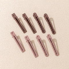 8PCS Colorful Rubber Alloy Duckbill Hair Clips Girls Hair Accessories