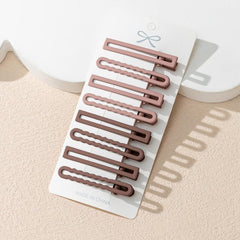 8PCS Colorful Rubber Alloy Duckbill Hair Clips Girls Hair Accessories