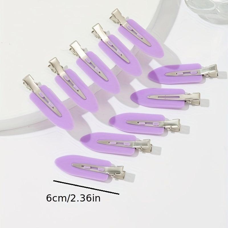 10pcs Women Solid Hair Clip Snap Clip Side Clip Bangs Clip Hair Accessories