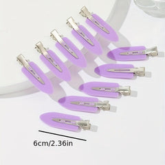 10pcs Women Solid Hair Clip Snap Clip Side Clip Bangs Clip Hair Accessories