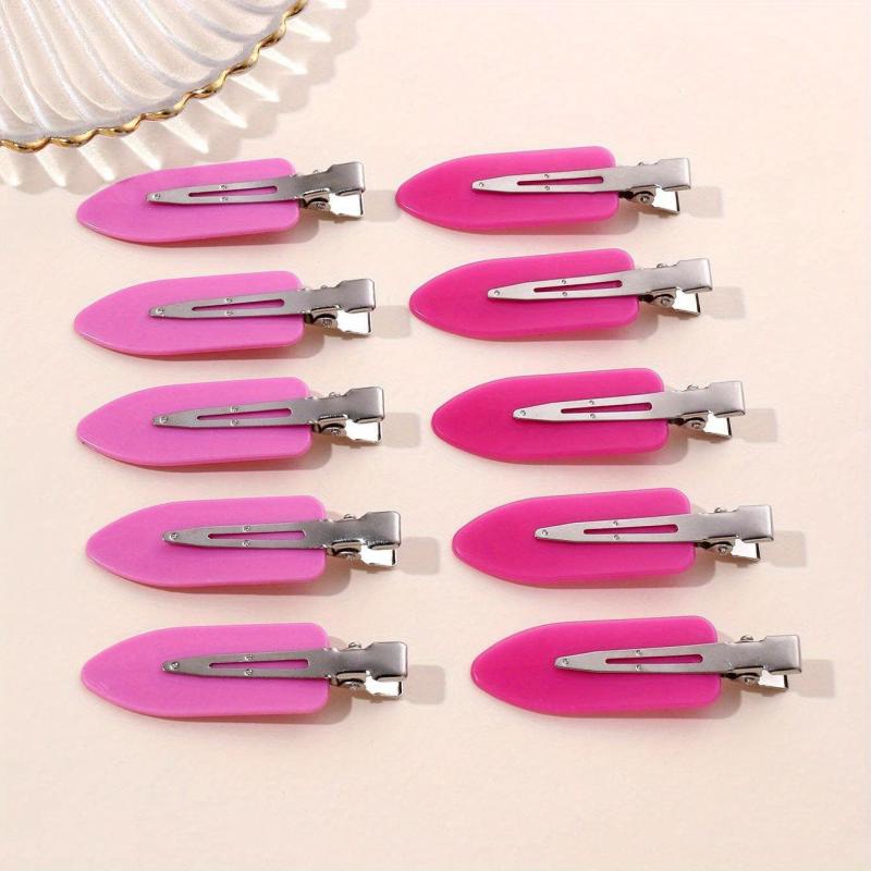 10pcs Women Solid Hair Clip Snap Clip Side Clip Bangs Clip Hair Accessories