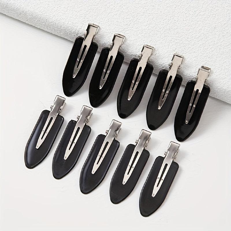 10pcs Women Solid Hair Clip Snap Clip Side Clip Bangs Clip Hair Accessories