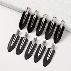 10pcs Women Solid Hair Clip Snap Clip Side Clip Bangs Clip Hair Accessories