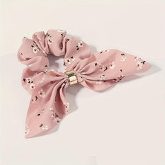 3pcs Flower Print Hair Tie Fabric Hair Rope Elastic Scrunchie Hair Accessories
