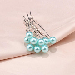 10pcs Faux Pearl U Shape Hairpin Hair Clips Vintage Headwear