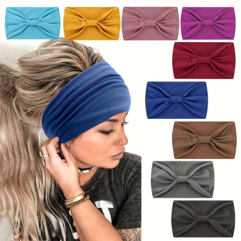 Solid Headband Elastic Wide Cloth Headband For Sports Yoga Daily Use