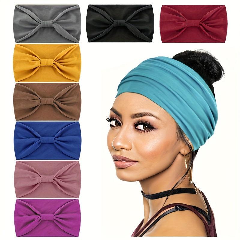 Solid Headband Elastic Wide Cloth Headband For Sports Yoga Daily Use