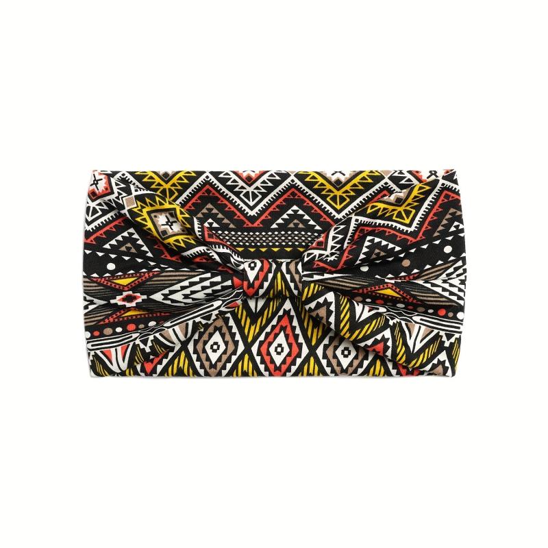 Boho Paisley Print Headband Retro Wide Sports Sweatband