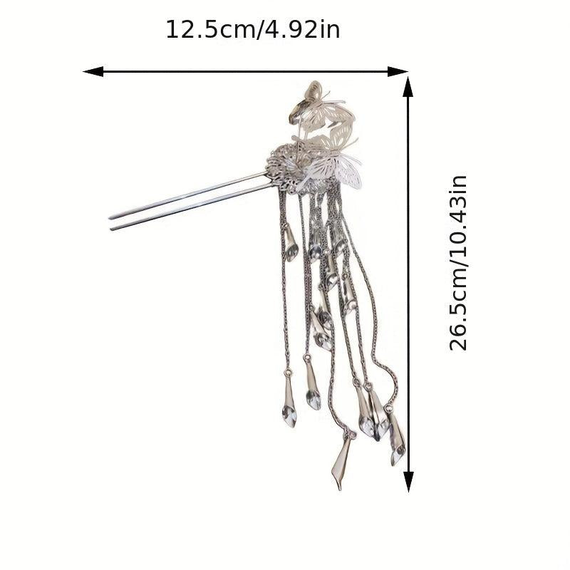 Butterfly Shape Hairpin U shaped Hairpin With Tassel Hair Accessories