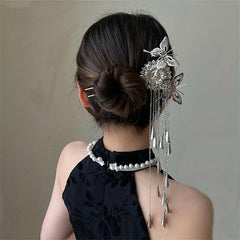 Butterfly Shape Hairpin U shaped Hairpin With Tassel Hair Accessories