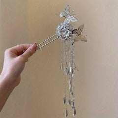 Butterfly Shape Hairpin U shaped Hairpin With Tassel Hair Accessories