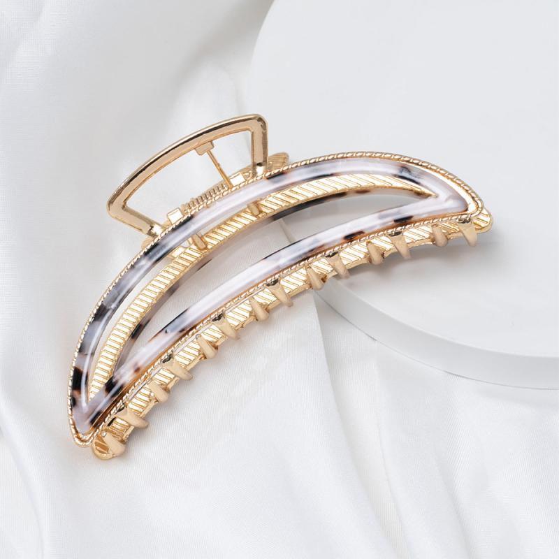 Acetate Large Hair Claw Metal Hollowed Shark Claw Women's Hair Accessories