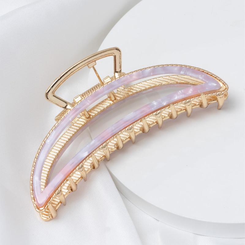 Acetate Large Hair Claw Metal Hollowed Shark Claw Women's Hair Accessories