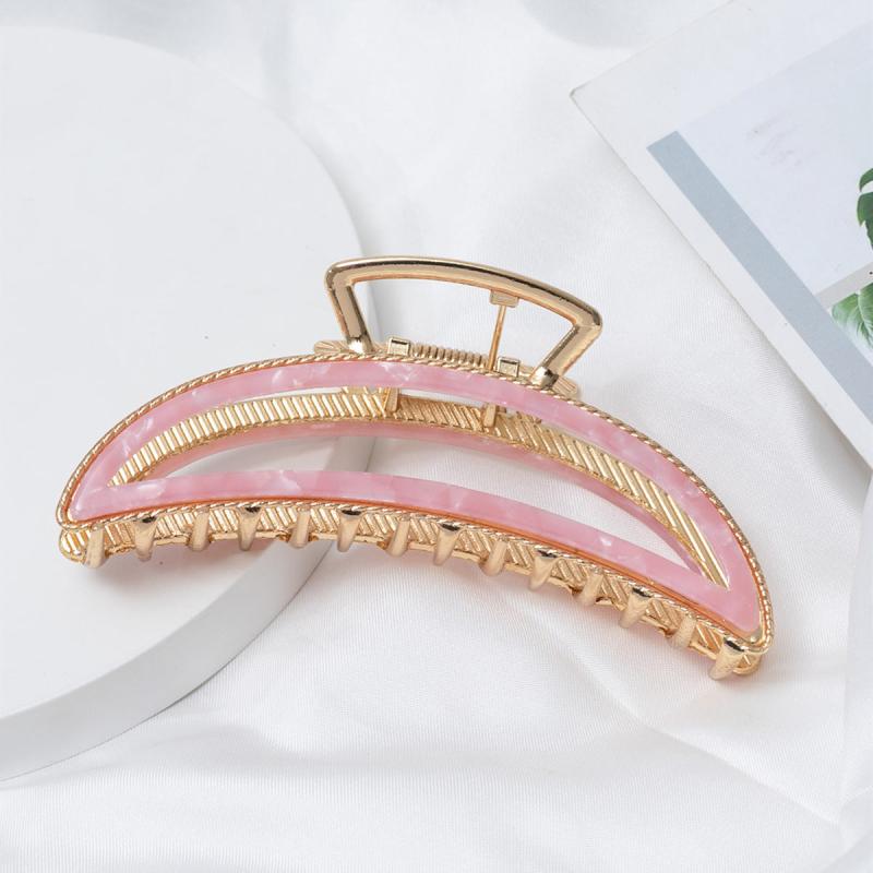 Acetate Large Hair Claw Metal Hollowed Shark Claw Women's Hair Accessories