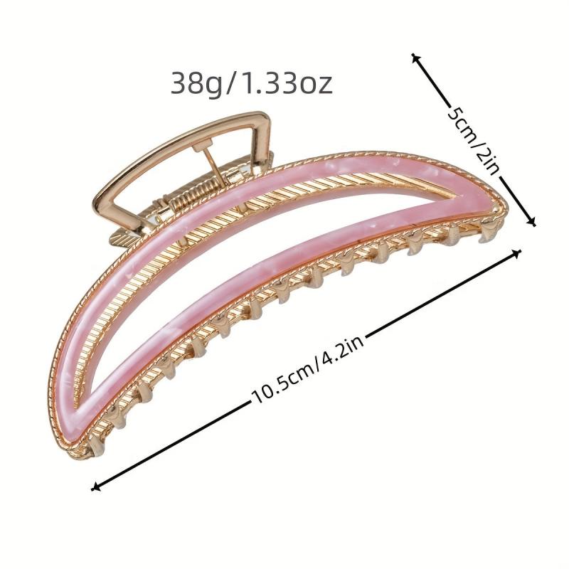 Acetate Large Hair Claw Metal Hollowed Shark Claw Women's Hair Accessories