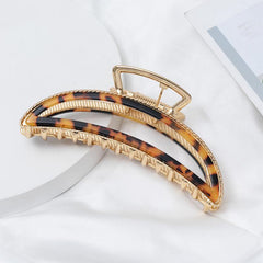 Acetate Large Hair Claw Metal Hollowed Shark Claw Women's Hair Accessories