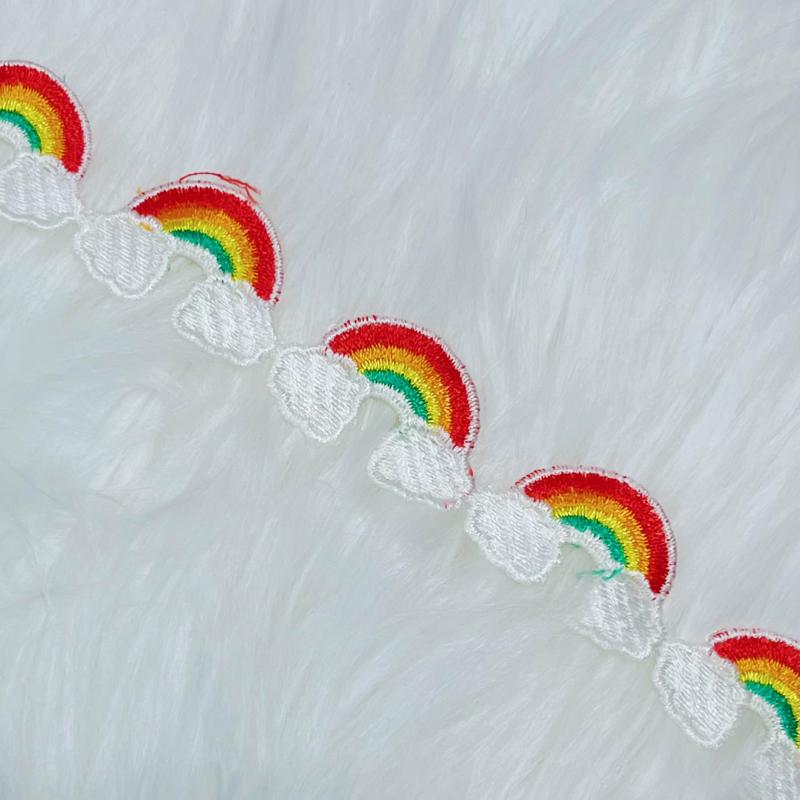 Water Soluble Lace Rainbow Cloud Patch DIY Clothing Accessories