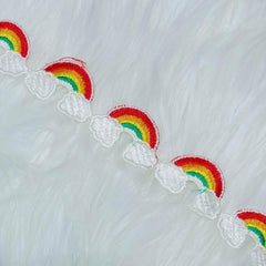 Water Soluble Lace Rainbow Cloud Patch DIY Clothing Accessories
