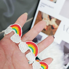 Water Soluble Lace Rainbow Cloud Patch DIY Clothing Accessories