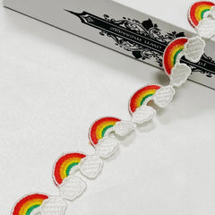 Water Soluble Lace Rainbow Cloud Patch DIY Clothing Accessories