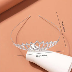 Rhinestone Tiara Crown Hair Band Glitter Headdress for Women Girls