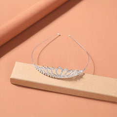 Rhinestone Tiara Crown Hair Band Glitter Headdress for Women Girls