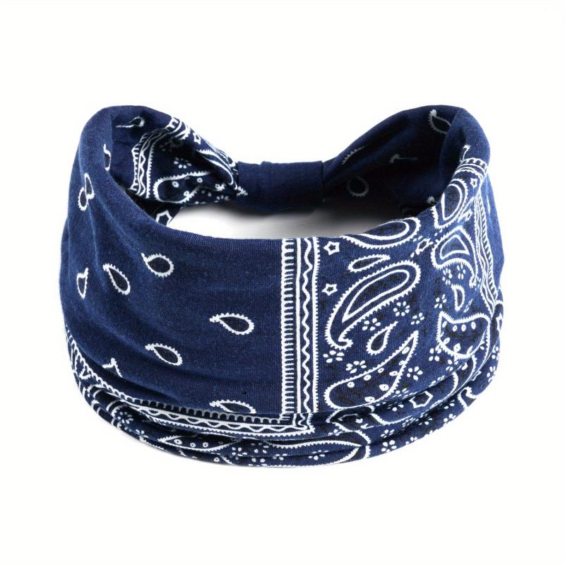Boho Paisley Print Stretchy Sports Headband for Yoga