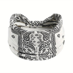 Boho Paisley Print Stretchy Sports Headband for Yoga