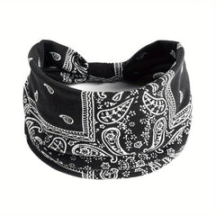 Boho Paisley Print Stretchy Sports Headband for Yoga