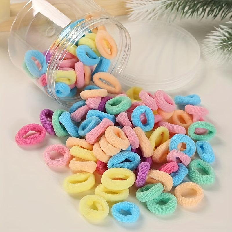 100pcs Small Hair Tie Rubber Band Children's Hair Rope No Hurt To Hair