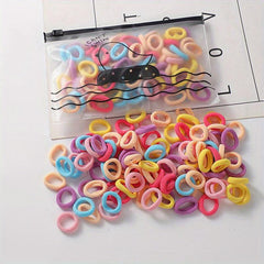 100pcs Small Hair Tie Rubber Band Children's Hair Rope No Hurt To Hair