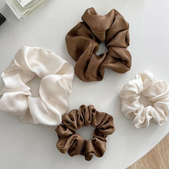 4pcs Bright Satin Hair Scrunchies for Women