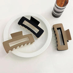 Large Rectangle Hair Claw Hollow Shark Claw Non slip Ponytail Holder
