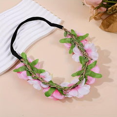Boho Flower Headband Bridal Wreath Hair Band